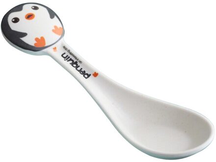 Baby Leuke Lepels Voeden Gerechten Servies Voor Kinderen Bestek Bestek Colher Lepel Siliconen Gereedschap-Voor-Patchwork Lot Soep pollepel pinguïn