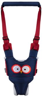 Baby Lopen Harnesses Rugzak Riemen Voor Kleine Kinderen Kids Leuke Cartoon Assistant Learning Veiligheid Reins Blauw