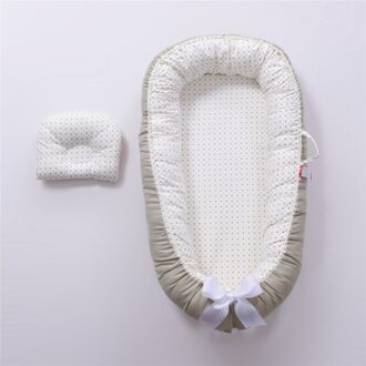 Baby Lounger Co Sleeper Voor Pasgeboren Draagbare Wieg Bed Zachte Biologische Katoen Te Schoon Baby Wieg Grote Maat (0 ~ 12 Maanden) Beige