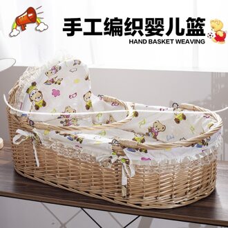 Baby Mand, Draagbare Handbasket, Cane Slapen Mand, Auto Wieg, Milieubescherming Ouder-kind Cradle