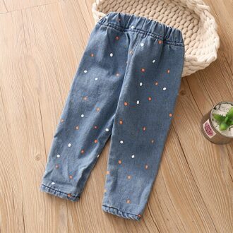 Baby Meisje Jeans Kinderen Mode Denim Broek Herfst Kinderen Meisje Polka Dot Print Cowboy Broek Baby Denim broek 2-8Y 24M
