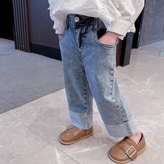 Baby Meisje Jeans Patchwork Jeans Voor Meisjes Lente Herfst Jeans Baby Meisje Casual Stijl Meisjes Kleding 2T