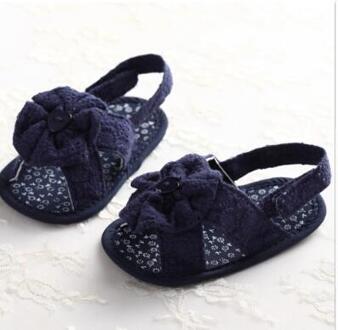 Baby Meisje Peuter Sandalen Schoenen Meisje Bloem Zachte Bodem Anti-slip Kant Baby Schoenen Baby Meisjes Blauw / 7-12 Months