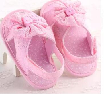 Baby Meisje Peuter Sandalen Schoenen Meisje Bloem Zachte Bodem Anti-slip Kant Baby Schoenen Baby Meisjes Roze / 7-12 Months