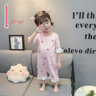 Baby Meisje Pyjama Katoen Deken Dwarsliggers Half Mouw Zomer Baby Nachtkleding Split Been Pyjama Peuter Meisjes Ropa roze / 73cm(Height65-75cm)