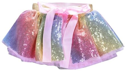 Baby Meisje Rok Pailletten Elastische Taille Korte Tutu Rokken Casual Plooirok Hoofdband Meisje Rokken