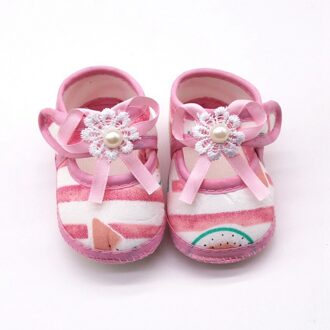 Baby Meisje Schoenen Ademend Cartoon Watermeloen Patroon Anti-Slip Schoenen Casual Sneakers Peuter Zachte Zolen Babyschoenen W Roze / 1