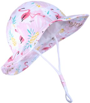 Baby Meisje Zonnehoed Leuke Katoen Zon Bescherming Peuter Zonnehoed Zonnebrandcrème Zonnescherm Koepel Zonnehoed roze / S