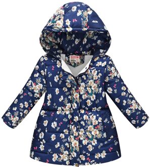 Baby Meisjes Jas Winterjas Voor Meisjes Jas Peuter Capuchon gewatteerde Bloemen Winddicht Jongens Jas Kinderkleding L30916 NY / 150
