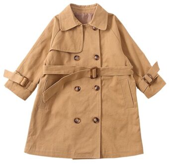 Baby Meisjes Lente Herfst Trenchcoats Kids Meisjes Mode Lange Mouw 2-6 Jr Losse Jas Kinderen Kids Meisje overjas Bovenkleding 6T