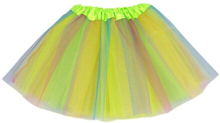 Baby Meisjes Rok Kinderen Tutu Tulle Party Dance Ballet Peuter Rainbow Baby Kostuum Rok Popeline Mini Multicolor Rok & xs groen