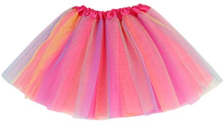Baby Meisjes Rok Kinderen Tutu Tulle Party Dance Ballet Peuter Rainbow Baby Kostuum Rok Popeline Mini Multicolor Rok & xs heet roze