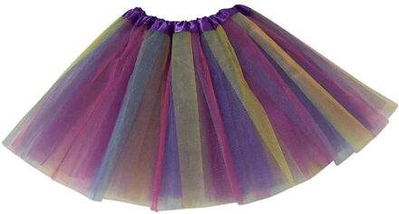 Baby Meisjes Rok Kinderen Tutu Tulle Party Dance Ballet Peuter Rainbow Baby Kostuum Rok Popeline Mini Multicolor Rok & xs paars