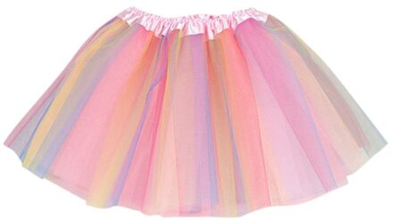 Baby Meisjes Rok Kinderen Tutu Tulle Party Dance Ballet Peuter Rainbow Baby Kostuum Rok Popeline Mini Multicolor Rok & xs roze