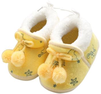 Baby Meisjes Schoenen Lente Winter Zachte Laarzen Warme Slip op Baby Schoenen Pasgeboren Schoenen Voor Kinderen 0-18M Goud / 1