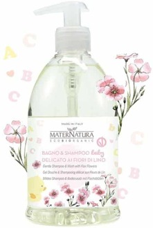 baby milde shampoo en wasgel met vlasbloemen - 500 ml