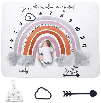 Baby Milestone Blanket Bedding Growth Memorial Background Cloth Newborn Photography Props New Creative Fotografia Accesorios