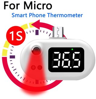 Baby Mobiele Telefoon Thermometer Infrarood Lichaam Meten Voorhoofd Oor Non-contact Volwassen Lichaam Koorts Kinderen Termometro Voor Android wit mc