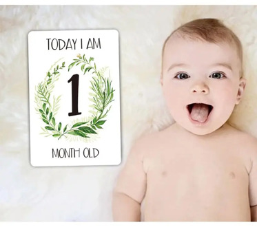 Baby Monthly Cards Sticker Photography Photo Age Cards Baby Shower Registry Gift