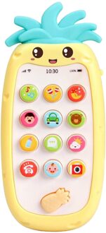 Baby Muzikale Telefoon Speelgoed Met Licht En Geluid Peuters Kinderziektes Telefoon Speelgoed geel