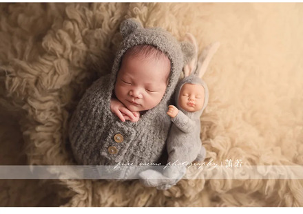 Baby newborn photography props handmade knit Wool circle yarn sleeping bag for newborn photography props