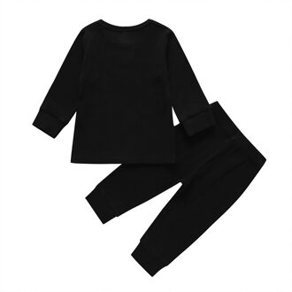 Baby Ondergoed Lange Mouw Eenvoudige Mode zwart