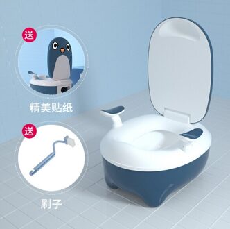 Baby Ondersteek Pinguïn Toilet Seat, Baby Toiletbril blauw