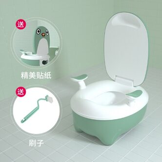 Baby Ondersteek Pinguïn Toilet Seat, Baby Toiletbril groen