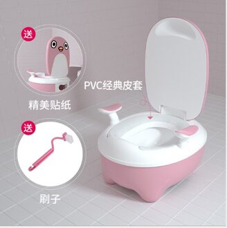 Baby Ondersteek Pinguïn Toilet Seat, Baby Toiletbril roze