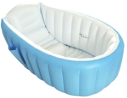 Baby Opblaasbare Bad Kids Anti-Gladde Opvouwbare Reizen Douche Wastafel Tubs Xxfe Blauw