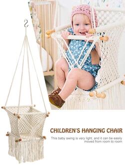 Baby Opknoping Schommel Hangmat Stoel Thuis Decoratie Wiegen Katoen Geweven Touw Schommel Tuin Opknoping Hangmat