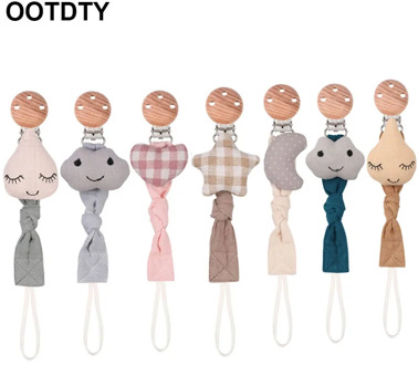 Baby Pacifier Clip Chain Cotton Cartoon Country Style Pacifier Holder Dummy Clips Handmade Baby Christmas Gift