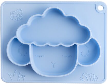 Baby Peuter Voeden Kom Schotel Food Grade Siliconen Babyvoeding Plaat Lade Met Gat Voor Opknoping groen