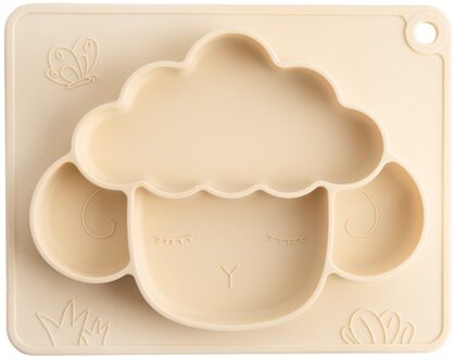 Baby Peuter Voeden Kom Schotel Food Grade Siliconen Babyvoeding Plaat Lade Met Gat Voor Opknoping Rood