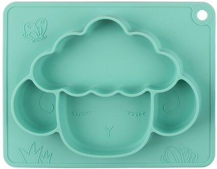 Baby Peuter Voeden Kom Schotel Food Grade Siliconen Babyvoeding Plaat Lade Met Gat Voor Opknoping zwart