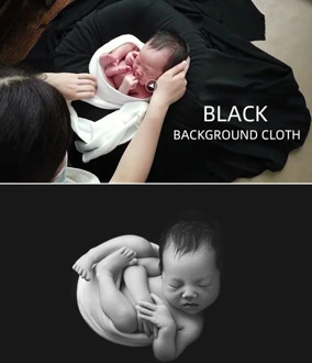 Baby Photography Blankets Newborn Shooting Baby stretch blanket New born Baby black background