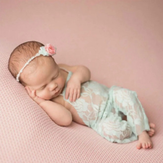 Baby Photography Props Backless Hollow Bowknot Lace Romper Costume Newborn Baby Infant Outfit Headband Photography Accessories