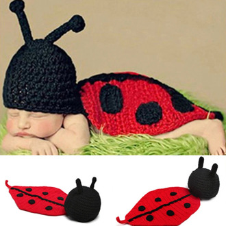 Baby Photography Props Newborn Knitted Dinosaur Ladybird Insect Cartoon Animals Costumes Cute Photography Prop Accessories