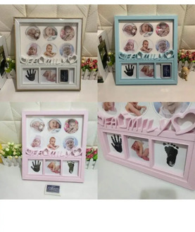Baby Pictures Display Stand Record Handprint Footprint Souvenirs DIY Photo Frame 23GD