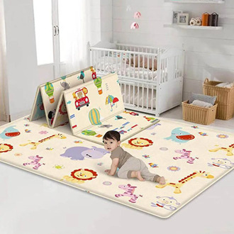 Baby Play Mat Foldable Baby Crawling Mat Reversible Baby Play Gym Mat Non-Slip Crawling Carpet Kid Game Activity Folding Rug