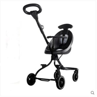 Baby Pop Artefact Opvouwbare Lichtgewicht Kinderwagen Bidirectionele Sliding Baby Artefact Bb Winkelwagen Opvouwbare Kinderwagen grijs v1