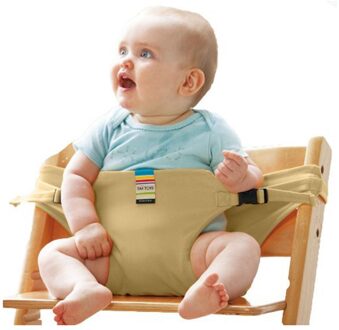 Baby Portable Dinning Chair Safety Belt Seat Kids Baby Lunch Chair Seat Feeding High Chair Harness Baby Chair Seat bruin