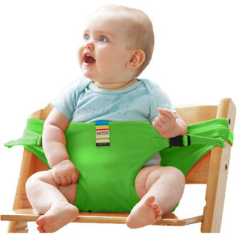 Baby Portable Dinning Chair Safety Belt Seat Kids Baby Lunch Chair Seat Feeding High Chair Harness Baby Chair Seat groen