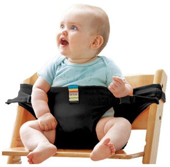 Baby Portable Dinning Chair Safety Belt Seat Kids Baby Lunch Chair Seat Feeding High Chair Harness Baby Chair Seat zwart