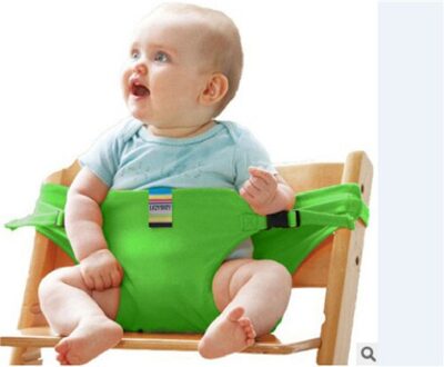Baby Portable High Chair Booster Veiligheid Seat Strap Harness Dineren Zetel Soild Riem Beschermende Activiteit Gereedschappen groen