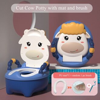 Baby Potje Toiletbril Multifunctionele Baby Wc Draagbare Auto Potje Kind Pot Training Meisjes Jongen Potje Kids Stoel Kinderen pot PU type-Jazz blauw