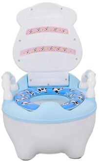 Baby Potje Wc Kom Training Pan Toilet Seat Kids Draagbare Urinoir Rugleuning Leuke Pot Voor Baby Kids Wc Training Potty blauw