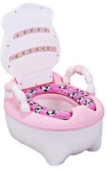 Baby Potje Wc Kom Training Pan Toilet Seat Kids Draagbare Urinoir Rugleuning Leuke Pot Voor Baby Kids Wc Training Potty roze