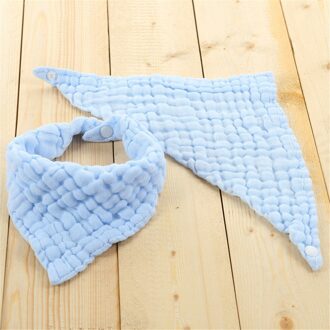 Baby Producten Speeksel Handdoek Zes Vouw Wassen Puur Katoen Bib Bib Driehoek Handdoek Gloednieuwe blauw