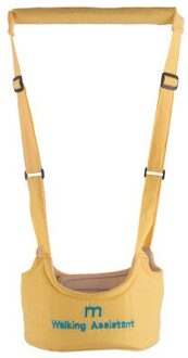 Baby Riem Keeper Baby Harnas Sling Leren Walking Harness Strap Zorg Zuigeling Aid Lopen Assistent Riem Baby Leash geel